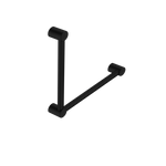 MECCA CARE 32MM AMBULANT TOILET GRAB RAIL 90 DEGREE 450x450MM MATTE BLACK (NRCR3290AMB)