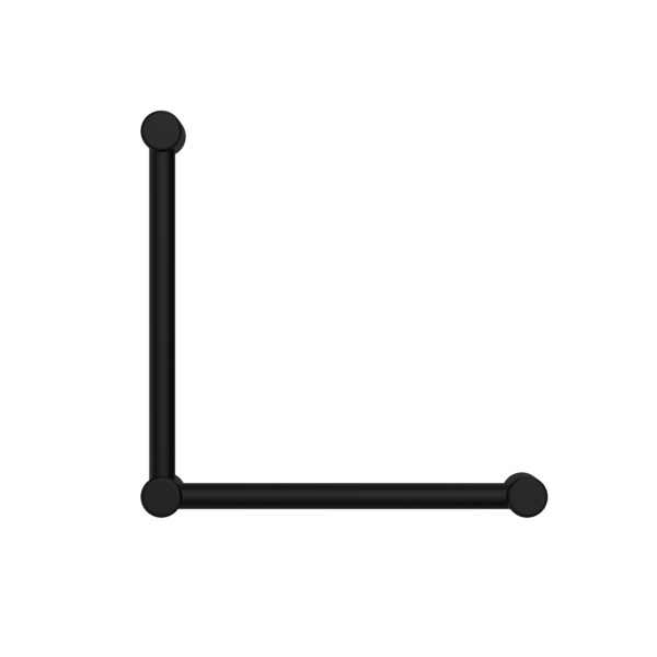 MECCA CARE 32MM AMBULANT TOILET GRAB RAIL 90 DEGREE 450x450MM MATTE BLACK (NRCR3290AMB)