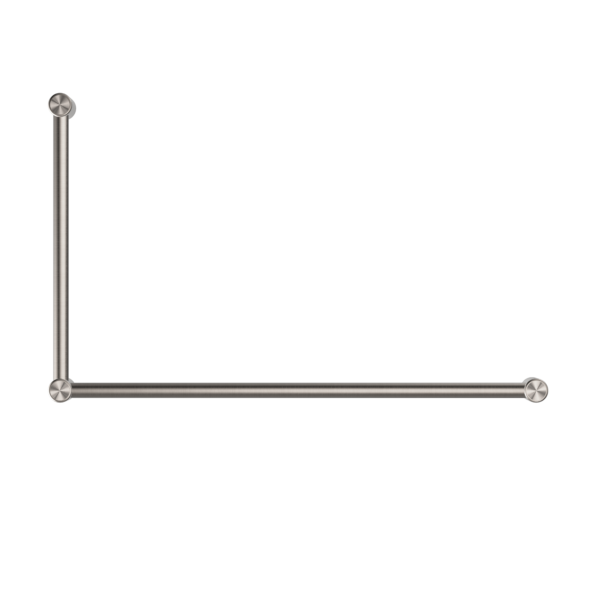 Mecca Care 32mm DDA Accessible Toilet Grab Rail Set 90 Degree 600X1000mm Brushed Nickel (NRCR3290BN)
