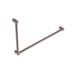 Mecca Care 32mm DDA Accessible Toilet Grab Rail Set 90 Degree 600X1000mm Brushed Bronze (NRCR3290BZ)