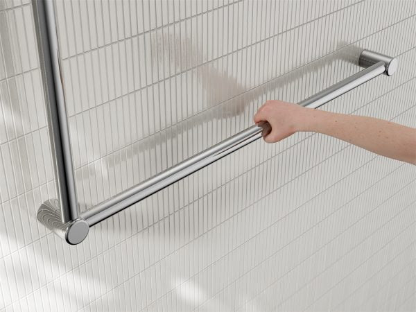 Mecca Care 32mm DDA Accessible Toilet Grab Rail Set 90 Degree 600X1000mm Chrome (NRCR3290CH)