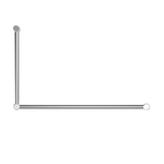 Mecca Care 32mm DDA Accessible Toilet Grab Rail Set 90 Degree 600X1000mm Chrome (NRCR3290CH)