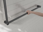 Mecca Care 32mm DDA Accessible Toilet Grab Rail Set 90 Degree 600X1000mm Gun Metal (NRCR3290GM)