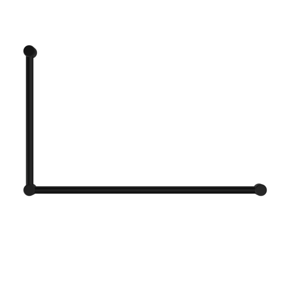 Mecca Care 32mm DDA Accessible Toilet Grab Rail Set 90 Degree 600X1000mm Matte Black (NRCR3290MB)