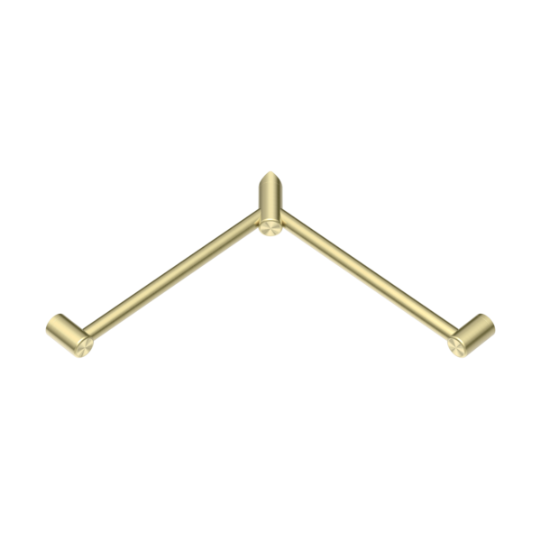 MECCA CARE 32MM WRAP AROUND CORNER GRAB RAIL 600X600MM BRUSHED GOLD (NRCR3290WBG)