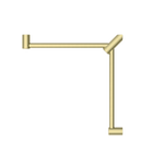 MECCA CARE 32MM WRAP AROUND CORNER GRAB RAIL 600X600MM BRUSHED GOLD (NRCR3290WBG)