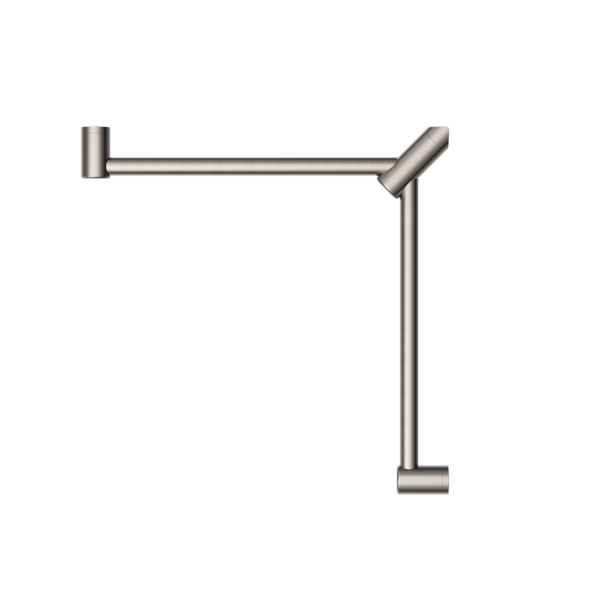 MECCA CARE 32MM WRAP AROUND CORNER GRAB RAIL 600X600MM BRUSHED NICKEL (NRCR3290WBN)