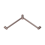 MECCA CARE 32MM WRAP AROUND CORNER GRAB RAIL 600X600MM BRUSHED BRONZE (NRCR3290WBZ)