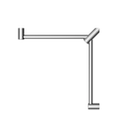 MECCA CARE 32MM WRAP AROUND CORNER GRAB RAIL 600X600MM CHROME (NRCR3290WCH)