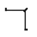 MECCA CARE 32MM WRAP AROUND CORNER GRAB RAIL 600X600MM MATTE BLACK (NRCR3290WMB)