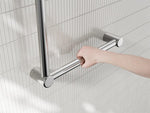 MECCA CARE 32MM AMBULANT TOILET GRAB RAIL 90 DEGREE 450x450MM CHROME (NRCR3290ACH)