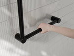 MECCA CARE 32MM AMBULANT TOILET GRAB RAIL 90 DEGREE 450x450MM MATTE BLACK (NRCR3290AMB)