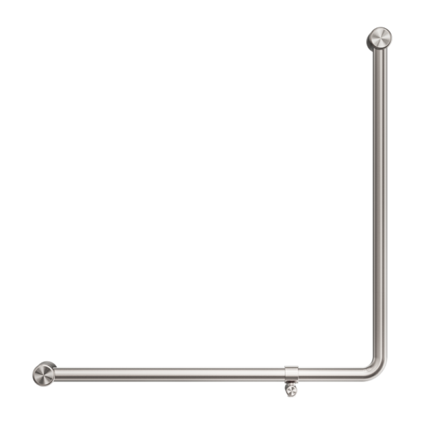 Mecca Care 32mm 90 Degree NZ4121 Accessible Toilet Grab Rail 750X750mm Brushed Nickel (NRCR3290bBN)