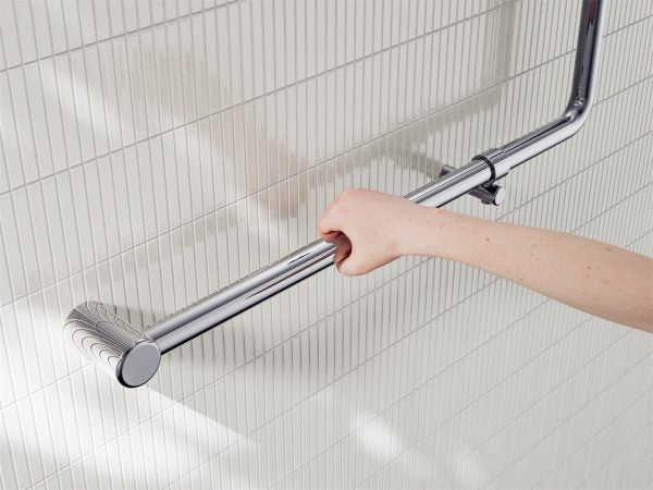 Mecca Care 32mm 90 Degree NZ4121 Accessible Toilet Grab Rail 750X750mm Chrome (NRCR3290bCH)