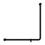 Mecca Care 32mm 90 Degree NZ4121 Accessible Toilet Grab Rail 750X750mm Matte Black (NRCR3290bMB)