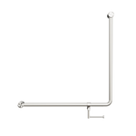 Mecca Care 32mm 90 Degree NZ4121 Accessible Toilet Grab Rail 750X750mm With Toilet Roll Holder Brushed Nickel (NRCR3290bhBN)