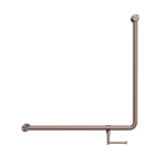 Mecca Care 32mm 90 Degree NZ4121 Accessible Toilet Grab Rail 750X750mm With Toilet Roll Holder Brushed Bronze (NRCR3290bhBZ)