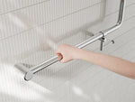 Mecca Care 32mm 90 Degree NZ4121 Accessible Toilet Grab Rail 750X750mm With Toilet Roll Holder Chrome (NRCR3290bhCH)