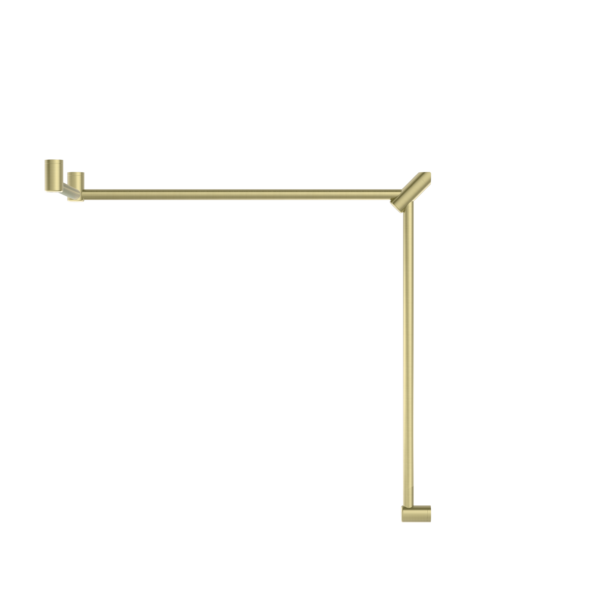 Mecca Care 32mm DDA Accessible Toilet Grab Rail Set 90 Degree Continuous 600X1065X1025mm Brushed Gold (NRCR3290cBG)