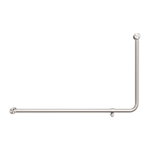 Mecca Care 32mm DDA Accessible Toilet 90 Degree Bent Tube Grab Rail 600X1000mm Brushed Nickel (NRCR3290eBN)