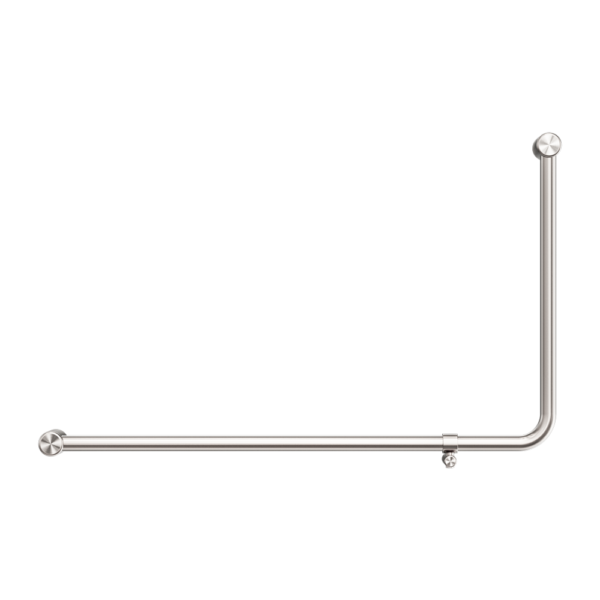 Mecca Care 32mm DDA Accessible Toilet 90 Degree Bent Tube Grab Rail 600X1000mm Brushed Nickel (NRCR3290eBN)