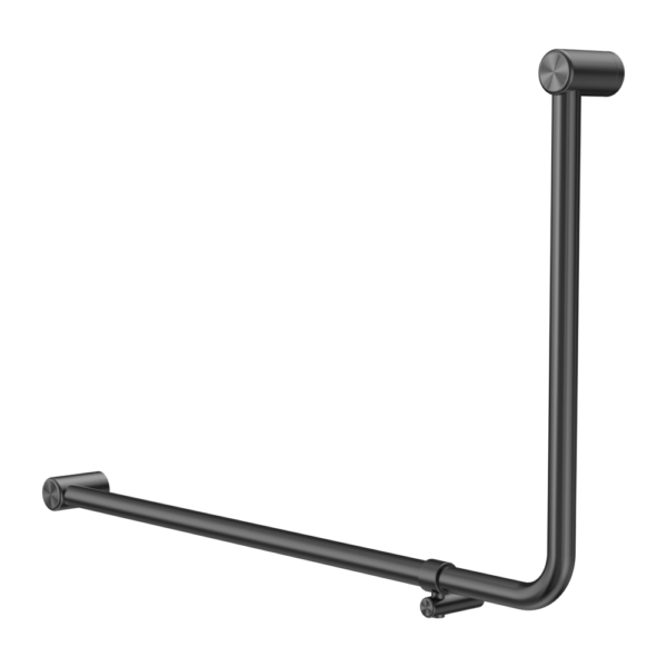 Mecca Care 32mm DDA Accessible Toilet 90 Degree Bent Tube Grab Rail 600X1000mm Gun Metal (NRCR3290eGM)