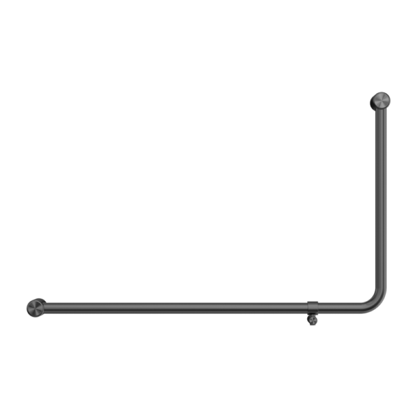 Mecca Care 32mm DDA Accessible Toilet 90 Degree Bent Tube Grab Rail 600X1000mm Gun Metal (NRCR3290eGM)