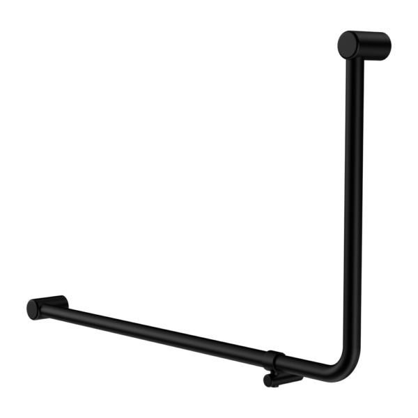 Mecca Care 32mm DDA Accessible Toilet 90 Degree Bent Tube Grab Rail 600X1000mm Matte Black (NRCR3290eMB)