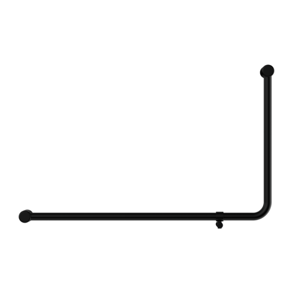 Mecca Care 32mm DDA Accessible Toilet 90 Degree Bent Tube Grab Rail 600X1000mm Matte Black (NRCR3290eMB)