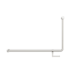Mecca Care 32mm DDA Accessible Toilet 90 Degree Bent Tube Grab Rail 600X1000mm With Toilet Roll Holder Brushed Nickel (NRCR3290ehBN)