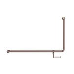 Mecca Care 32mm DDA Accessible Toilet 90 Degree Bent Tube Grab Rail 600X1000mm With Toilet Roll Holder Brushed Bronze (NRCR3290ehBZ)