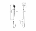 MECCA CARE 32MM GRAB RAIL AND ADJUSTABLE SHOWER RAIL SET 900MM BRUSHED GOLD (NRCS005BG)