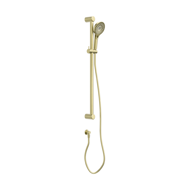 MECCA CARE 32MM GRAB RAIL AND ADJUSTABLE SHOWER RAIL SET 900MM BRUSHED GOLD (NRCS005BG)