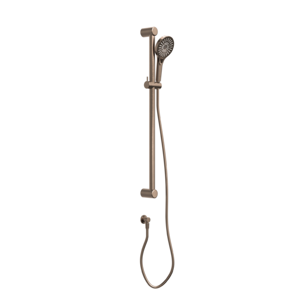 MECCA CARE 32MM GRAB RAIL AND ADJUSTABLE SHOWER RAIL SET 900MM BRUSHED BRONZE (NRCS005BZ)