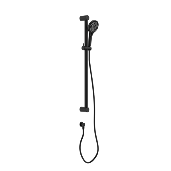 MECCA CARE 32MM GRAB RAIL AND ADJUSTABLE SHOWER RAIL SET 900MM MATTE BLACK (NRCS005MB)