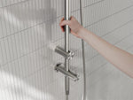 Mecca Care 25mm Grab Rail 900mm Twin Shower Set Brushed Nickel (NRCS007BN)