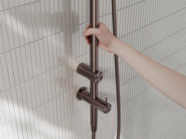 Mecca Care 25mm Grab Rail 900mm Twin Shower Set Brushed Bronze (NRCS007BZ)