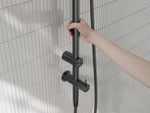 Mecca Care 25mm Grab Rail 900mm Twin Shower Set Gun Metal (NRCS007GM)