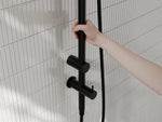 Mecca Care 25mm Grab Rail 900mm Twin Shower Set Matte Black (NRCS007MB)