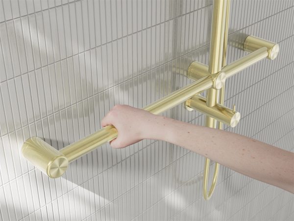 Mecca Care 32Mm T Bar Grab Rail 1100X750Mm Twin Shower Set Matte Black Nrcs008Mb Copy