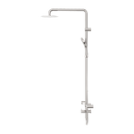 Mecca Care 32mm T Bar Grab Rail 1100x750mm Twin Shower Set Brushed Nickel (NRCS008BN)