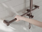 Mecca Care 32mm T Bar Grab Rail 1100x750mm Twin Shower Set Brushed Bronze (NRCS008BZ)