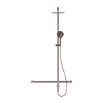 Mecca Care 32mm T Bar Grab Rail 1100x750mm Twin Shower Set Brushed Bronze (NRCS008BZ)