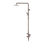 Mecca Care 32mm T Bar Grab Rail 1100x750mm Twin Shower Set Brushed Bronze (NRCS008BZ)