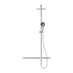 Mecca Care 32mm T Bar Grab Rail 1100x750mm Twin Shower Set Chrome (NRCS008CH)