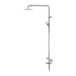 Mecca Care 32mm T Bar Grab Rail 1100x750mm Twin Shower Set Chrome (NRCS008CH)