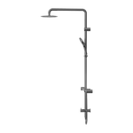Mecca Care 32mm T Bar Grab Rail 1100x750mm Twin Shower Set Gun Metal (NRCS008GM)