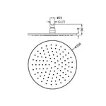 250MM ROUND SHOWER HEAD GUN METAL (NRROA1001GM)