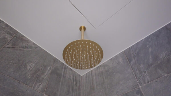 ROUND CEILING ARM 100MM/300MM LENGTH BRUSHED GOLD