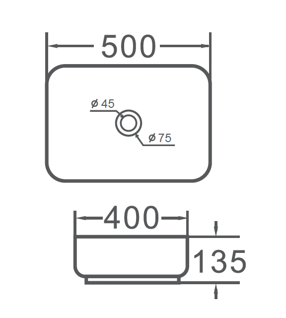 RBK-5040M - Above Counter Basin